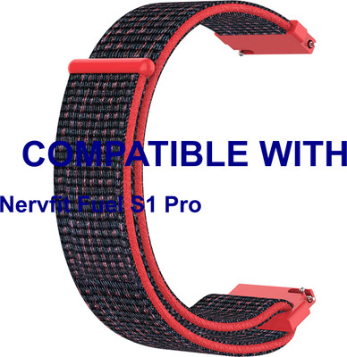 ACM WSM3V22OR3868 Watch Strap Nylon Loop 22mm for Nervfit Fuel S1 Pro Smartwatch Orange Smart Watch Strap(Orange)