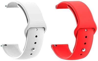 BLACK LOVIES 20 mm Smart Watch Strap Compatible for D I Z O Watch 2 / D I Z O Watch S Smart Watch Strap(Red, White)