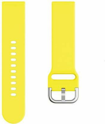 Big Wings 22mm Metal Hook Silicone Smart Watch Strap compatible with BOAT BLAZE SMARTWATCH Smart Watch Strap(Yellow)
