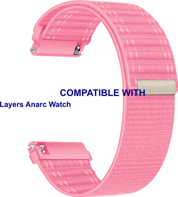ACM WSM39A22PK3777 Watch Strap Nylon Soft 22mm for New |Layers Anarc Watch Smartwatch Pink Smart Watch Strap(Pink)
