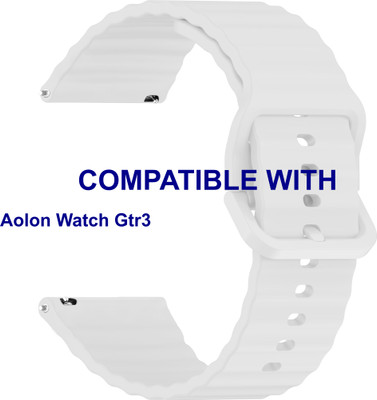 ACM WSM31S22WT3859 Watch Strap Silicone Classy Belt 22mm for Aolon Watch Gtr3 Smartwatch White Smart Watch Strap(White)