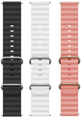BLACK LOVIES 22MM Smart Watch Strap Belt For Noise Colorfit Icon 2 / Icon 3 / Icon 3 Plus Only. Smart Watch Strap(Black, White, Pink)