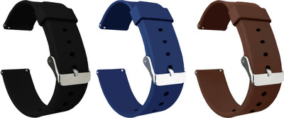 ACM Pack of 3 Watch Strap for Fossil Gen 5e 44mm Ftw4056 Ftw4049 (Black/Blue/Brown) Smart Watch Strap(Mullti Color)