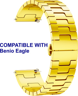 ACM WSM37Y22GL2921 Watch Strap Metal Steel 22mm for Benio Eagle Smartwatch Belt Gold Smart Watch Strap(Gold)