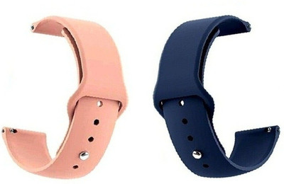 BLACK LOVIES 22 mm Soft Silicon Smartwatch Strap Compatible with Fire bolt mercury BSW006 Smart Watch Strap(Pink, Blue)