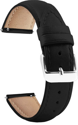 ACM Watch Strap Leather Belt for Samsung Galaxy Watch 5 44mm Smartwatch Black Smart Watch Strap(Black)