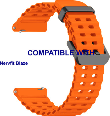 ACM WSM40B22OR3867 Watch Strap Silicone Sports 22mm for Nervfit Blaze Smartwatch Orange Smart Watch Strap(Orange)