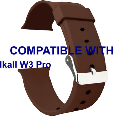 ACM WSM7A40BR1693 Sliding 44mm 49mm Watch Strap Silicone for Ikall W3 Pro Smartwatch Brown Smart Watch Strap(Brown)