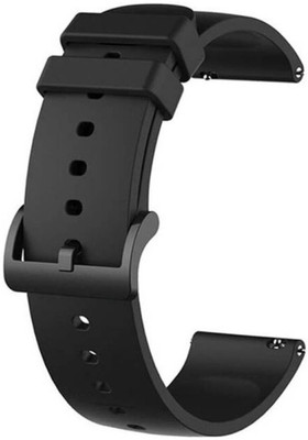 Antoj Silicone strap Compatible with Amazfit GTS2 Mini,Bip/BipU/Pro/Lite,BipS,Galaxy Active black buckle(black ) Smart Watch Strap(Black)