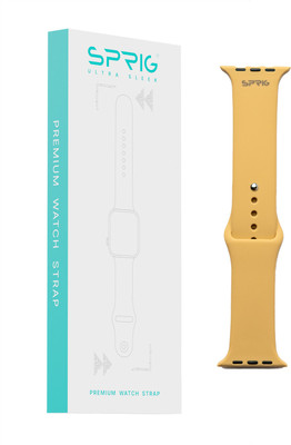 Sprig Soft Liquid Silicon Strap for iWatch Series 7 (Small 45MM) Smart Watch Strap(Brown)