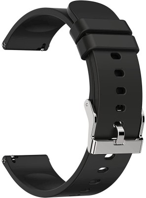 Melfo Soft Silicone Strap Compatible with Boat Wave Astra Smart Watch Smart Watch Strap(Black)