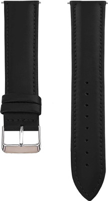 ACM Watch Strap Leather Belt for Crossbeats Orbit Infiniti 2.0 Smartwatch Band Black Smart Watch Strap(Black)