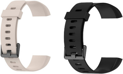 AUDICE Silicon Band Strap For Realme smart Band Strap RMA183 With Metal Buckle Smart Band Strap(White, Black)