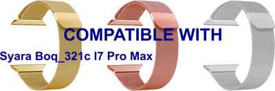 ACM WSM4M40GLRSGSL1159N1 Pack of 3 Sliding 44mm 49mm Watch Strap Magnetic for Syara Boq_321c I7 Pro Max Smartwatch Champagne Gold/Rose Gold Pink/Silver Smart Watch Strap(Mullti Color)