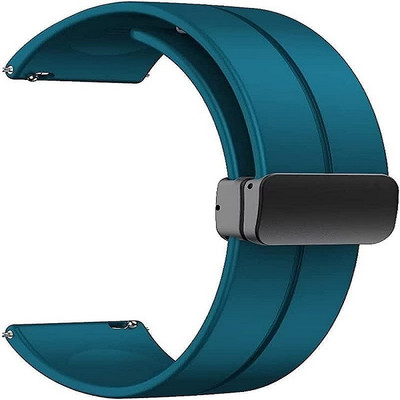 RUPELIK 22mm Silicon Magnetic Strap Suitable For All 22mm Watches Check (2nd) Image(ONLY FOR 22MM) Smart Watch Strap(Green)
