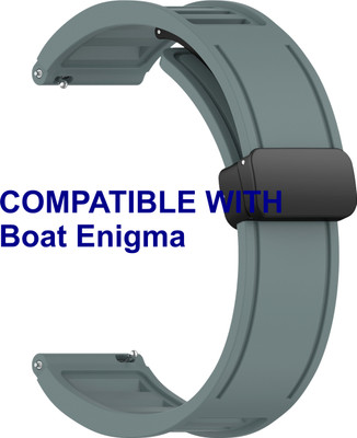 ACM WSM35W22CYG1722 Watch Strap Magnetic Clasp 22mm for Boat Enigma Smartwatch Cyan Grey Smart Watch Strap(Grey)