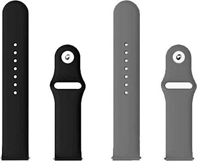 BLACK LOVIES 20 MM Soft Silicon Smartwatch Strap Compatible With B 0 A T Mercury. Smart Watch Strap(Black, Grey)