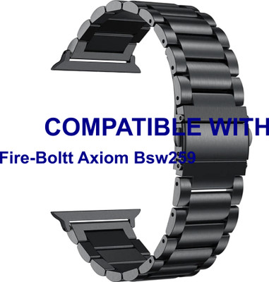 ACM WSM6S40BK1697 Sliding 44mm 49mm Watch Strap Metal for |Fire-Boltt Axiom Bsw259 Smartwatch Black Smart Watch Strap(Black)