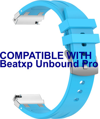 ACM WSM36X20BL3654 Watch Strap Metal Hook Silicone 20mm for Beatxp Unbound Pro Smartwatch Blue Smart Watch Strap(Blue)
