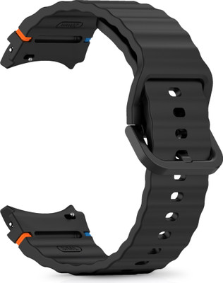 NECESORIES Silicone ZeroGap 20mm Band Compatible with Samsung Galaxy Watch Classic/7/6/5/6 Smart Watch Strap(Black)