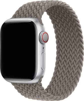 DailyObjects Clay Braided Solo Loop Compatible With Apple WatchBand (38/40/41mm) Smart Watch Strap(Grey)