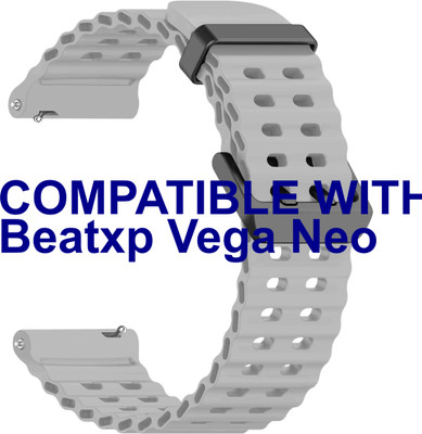 ACM WSM40B22GY3276 Watch Strap Silicone Sports 22mm for |Beatxp Vega Neo Smartwatch Grey M40 Smart Watch Strap(Grey)
