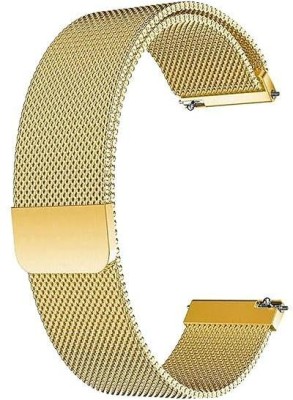 RUPELIK 20mm Chain Watch Strap Suitable For All 20mm Watches (Check Photo & Description) Smart Watch Strap(Gold)