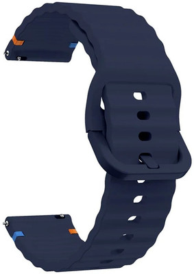 AOnes 20mm Watch Strap Silicone Classy Color Hook Belt for Zepp E Smart Watch Strap(Blue)