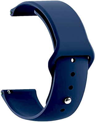 BLACK LOVIES 20 MM Soft Silicon Smartwatch Strap Compatible With Smart Watch Strap(Blue)