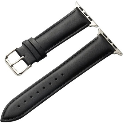 Colorcase Leather Strap Compatible with Boult Dive Evo Smart Watch Smart Watch Strap(Black)