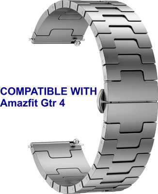 ACM WSM37Y22GY2814 Watch Strap Metal Steel 22mm for Amazfit Gtr 4 Smartwatch Grey Smart Watch Strap(Grey)
