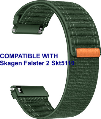 ACM WSM39A20GR1207 Watch Strap Nylon Soft 20mm for Skagen Falster 2 Skt5110 Smartwatch Green Smart Watch Strap(Green)