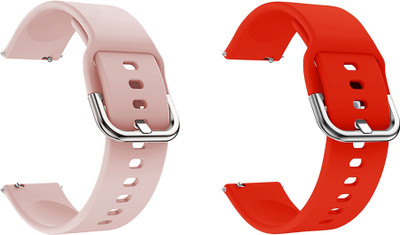 ACM Pack of 2 Watch Strap Hook for Fireboltt Ninja 3 Bsw030 (Creame/Red) Smart Watch Strap(Mullti Color)