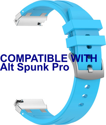ACM Watch Strap Metal Hook Silicone 22mm for Alt Spunk Pro Smartwatch Belt Blue Smart Watch Strap(Blue)