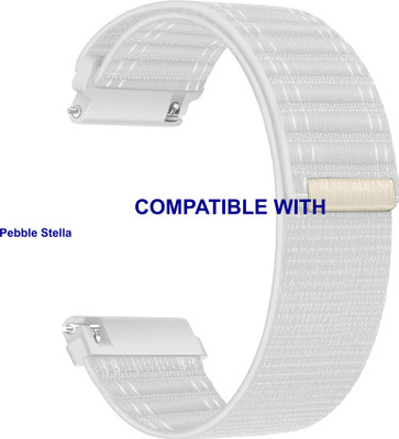 ACM WSM39A22WT3900 Watch Strap Nylon Soft Belt 22mm for |Pebble Stella Smartwatch White Smart Watch Strap(White)