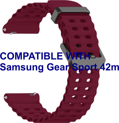 ACM WSM40B20PU1203 Watch Strap Silicone Sports 20mm for |Samsung Gear Sport 42mm Smartwatch Purple Smart Watch Strap(Purple)