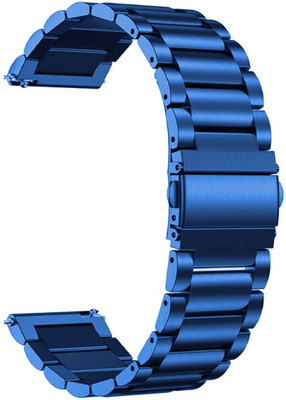 BLACK LOVIES 22MM STAINLESS STEEL BELT Smart Watch Strap(Blue)