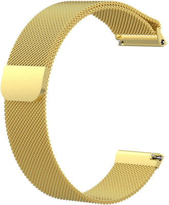 Zelfo Magnetic Metal Chain Strap Compatible with Pebble Mega Smart Watch Smart Watch Strap(Gold)