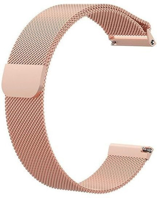 RUPELIK Magnetic Chain Strap 22mm Suitable For All 22mm Watche (Check Description & Image) Smart Watch Strap(Pink)