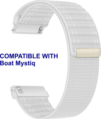 ACM WSM39A22WT2414 Watch Strap Nylon Soft 22mm for |Boat Mystiq Smartwatch White Smart Watch Strap(White)