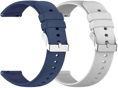AOnes Pack of 2 Silicone Belt for Boult Cosmic R Smart Watch Strap(Blue, Grey)