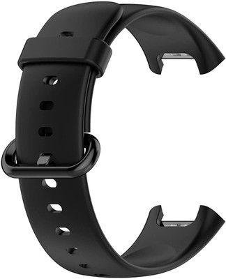 WEI INTERNATIONAL Silicone smartwatch Strap Compatible only for Redmi Watch 2 Lite/Redmi GPS Watch Smart Watch Strap(Black)