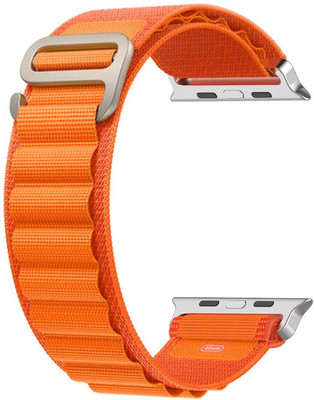 AOnes Alpine Nylon Loop Watch Strap Slide 42mm 44mm 45mm 46mm 49mm for Hammer Pulse Ace 2.0 Smart Watch Strap(Orange)