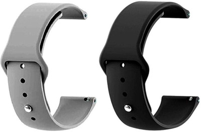 BLACK LOVIES 22 MM Soft Silicon Smartwatch Strap Compatible With Ignite S2 Smart Watch Strap(Grey, Black)