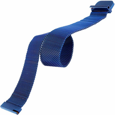 KHR Stainless Steel Magnetic Loop Metal Chain Watch Strap for ColorFit Icon 2 Smart Watch Strap(Blue)