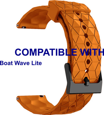 ACM Watch Strap Silicone Designer Belt for Boat Wave Lite Smartwatch Orange Smart Watch Strap(Orange)