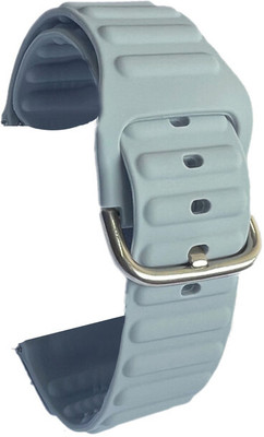Melfo Rubber Strap Compatible with Pebble Vama Smart Watch Smart Watch Strap(White, Grey)