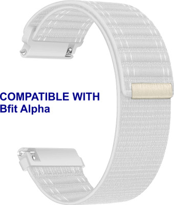 ACM WSM39A20WT2155 Watch Strap Nylon Soft 20mm for Bfit Alpha Smartwatch White Smart Watch Strap(White)
