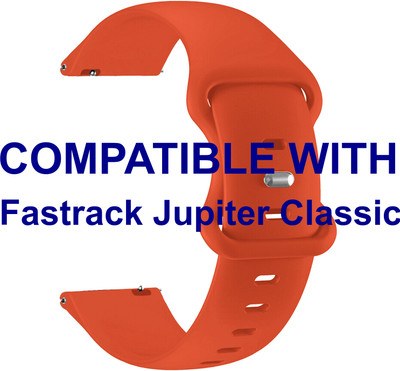 ACM WSM13A22OR3903 Watch Strap Clip Belt 22mm for |Fastrack Jupiter Classic Smartwatch Orange Smart Watch Strap(Orange)