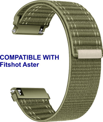ACM WSM39A22KH3125 Watch Strap Nylon Soft 22mm for Fitshot Aster Smartwatch Belt Khakhi Smart Watch Strap(Green)